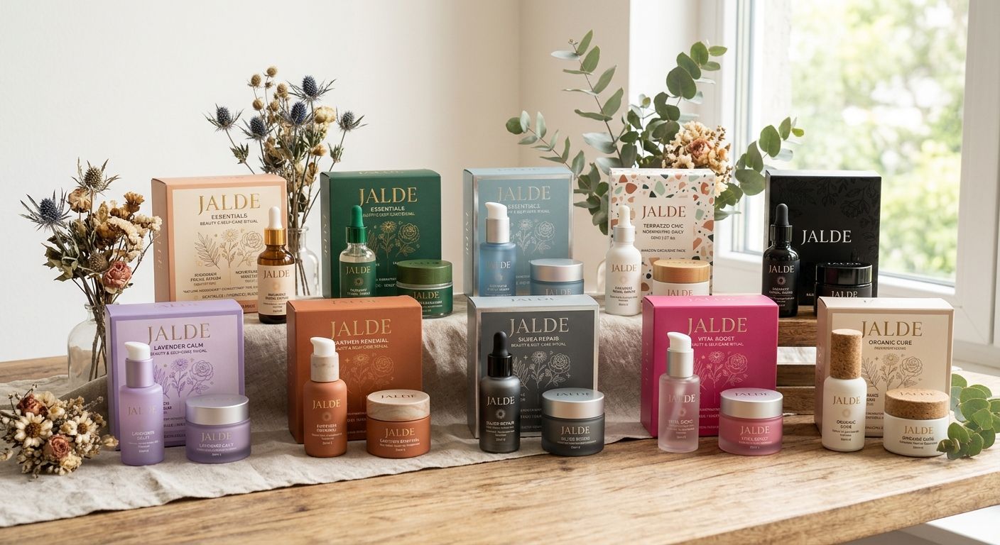 JALDE Essentials collection boxes in ten colorways